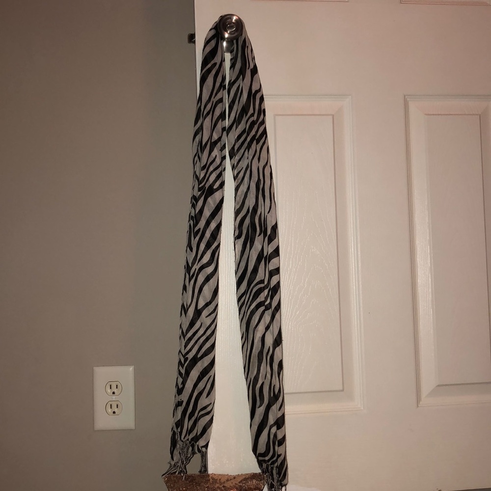 Zebra print scarf